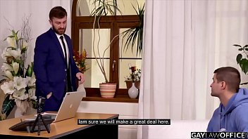 Preview 2 of Brooklyn Chase Sex - GAYLAWOFFICE Turned Gay Jake Mills Dicked In Raw Threesome