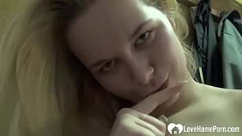Preview 4 of Wake Up Raped - Sexy blonde fingers her self while changing