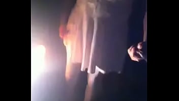 Preview 1 of Mut Marana - White dress at night in headlights