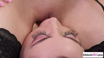 Preview 3 of Condom Remove Pumping - Serena Blair facesitting Whitney Wright