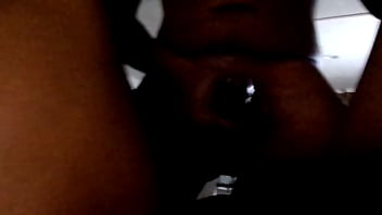 Preview 3 of Sunny Leon In Toilet - HOT EBONY GETS CUM SHOT