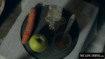 Preview 1 of Milf Trd Tube - Lonely insane girl with nice tits masturbates to orgasm with a carrot