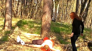 Preview 2 of Real Stranger Handjob - Stomach Sitting Challenge (Stomach Demolition)