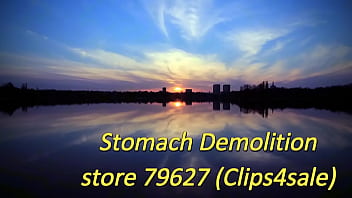 Preview 1 of Real Stranger Handjob - Stomach Sitting Challenge (Stomach Demolition)