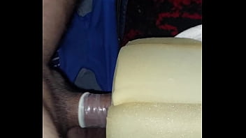 Preview 2 of Indian Vavi Sex Video - I fuck the mattress with a condom and ejaculate sperm