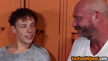 Preview 2 of Boy Rape Wife - Stepdad and stepson locker room sex