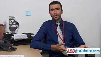 Preview 2 of Retro Erection - Executive gets slammed by coworker while BLINDFOLDED