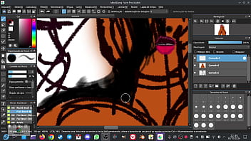 Preview 2 of Virgin And Innocent Girls - Drawing Witch Well Endowed Halloween Hentai at MediBang Paint Art