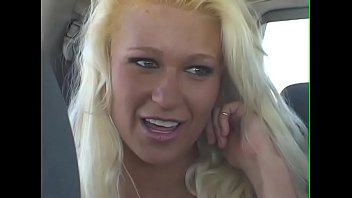 Preview 1 of Sleep Sister Ref Brother - Three man are fucking lustful well shaped blonde Cindy Crawford in the car and near it