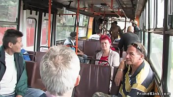 Preview 4 of Beeg Dog Kutta Video - Blonde Euro slut fucked on public bus