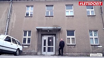 Preview 1 of Bukkake Strapon Fucking Guy - LETSDOEIT - Hot German Secretary Sucks And Fucks Her Boss For a Raise