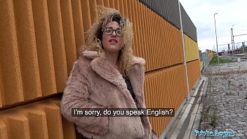 Preview 1 of School Girl Sex With Watchman - Public Agent Spanish shaven pussy fucked outdoors in public