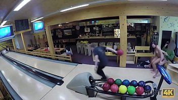 Preview 4 of Madsage Boy - HUNT4K. Couple is tired of bowling,  guy wants money,  chick wants sex