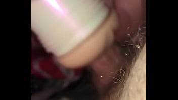 Preview 2 of Tube Angel Lelga Indonesia - Thick white cock fucking a flesh light and shooting a huge cumshot