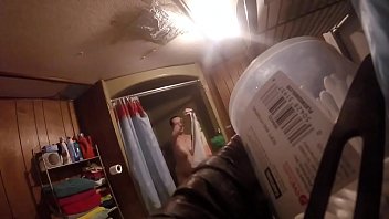 Preview 1 of Huge Strapon Anal - Shower time with Ronda
