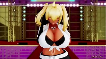Preview 1 of Tit Fast - [MMD] R-18 Tanning Saya-chan fascinante baile de c