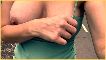 Preview 2 of Sunny Leon 1st Nacked Video - Wife flashes her tits in risky public dare