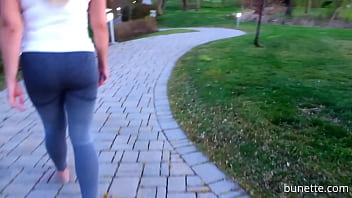 Preview 3 of Rapper Girl - Public Butt Plug Walk in the garden