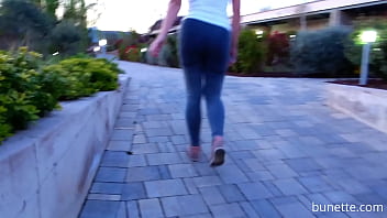 Preview 4 of Rapper Girl - Public Butt Plug Walk in the garden