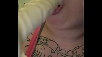 Preview 2 of Kato Maya - Sucking on a fat dildo