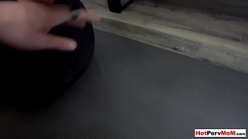 Preview 2 of Brother Sister Sex Vedio - Busty cougar stepmom stops yoga for a wild taboo fuck