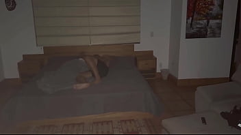 Preview 1 of Fis Tim X Vido - Stepfather gets into his stepdaughter&#039_s bed at midnight to fuck her while hiding his wife