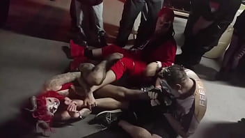 Preview 4 of Amateur Nake - 3-Way Foot Clown Orgy &ndash_ Clip # 1