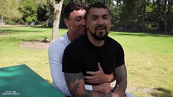 Preview 1 of Drieling Cum By Girl - Behind the Scenes with Boomer Banks and Cade Maddox