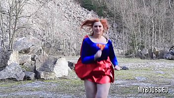 Preview 4 of Canada Fat - Alexsis Faye Busty SuperWoman Cosplay outdoor playing