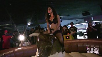 Preview 2 of Cyfy Tirya - Hot Girls In Lingerie Bull Riding At Local Bar
