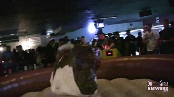 Preview 3 of Cyfy Tirya - Hot Girls In Lingerie Bull Riding At Local Bar