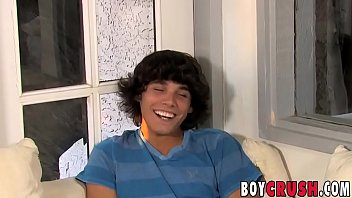 Preview 2 of Sanny Leyon X - Twink with a beautiful smile shows off cock and ass