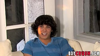Preview 3 of Sanny Leyon X - Twink with a beautiful smile shows off cock and ass