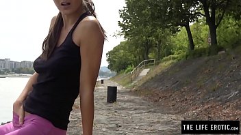 Preview 4 of Small Pusi Sax - Cute jogger almost caught masturbating in a public park
