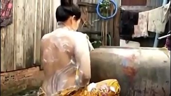 Preview 2 of Girls Fucking Fines - Beautiful Lady Bathing at home part 2