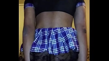 Preview 1 of Policias Sey Ladrones Amazing - Tranny rides her sissy dildo with a tight pussy