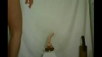 Preview 1 of Vergine Porno - Anal long white dildo deep in my ass gay amateur pmv