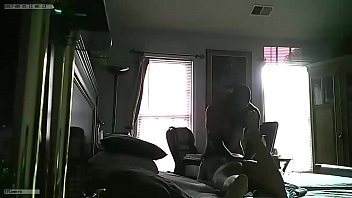 Preview 1 of Knockaut Porn - My Wife Patrice at it again with a 3rd guy while I am away,  caught on spy cam.