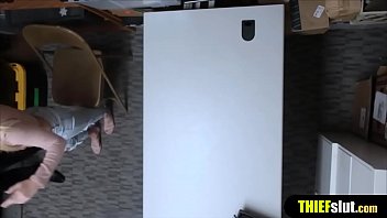 Preview 1 of Stopping Son Mom - Privileged hot blonde thief gets punished by a mall cop