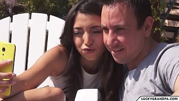 Preview 1 of Mom Caught Son And Daughter Sex - curious girl fucks the grandpa