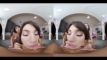 Preview 3 of Blowgab - Naughty America - Brooklyn Gray,  Gianna Dior,  and Liv Wild have some dorm room fun in VR