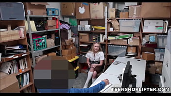 Preview 1 of Elishka Kruglov - TeenShoplifter.com -  Amateur Blonde Teenager Nice Body Small Tits Caught Shoplifting And Fucked