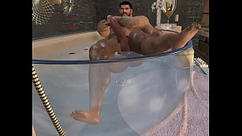 Preview 3 of Haiza Madrid - stunningly handsome hunk cam heyward gets excited whule taking a bath