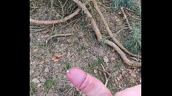 Preview 4 of Toop Lezbean Girl - jerking off in forest