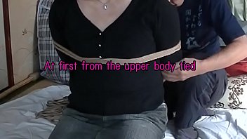 Preview 1 of Blacked Dot Com Hd Video - Shemale Jyosouko Fujiko&#039_s erotic panties tied with rope and bamboo
