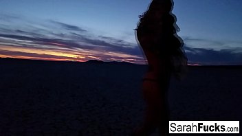 Preview 4 of Clips Elham Shahin Hot Boobs - Sexy Tattooed hottie strips on a dry bed lake