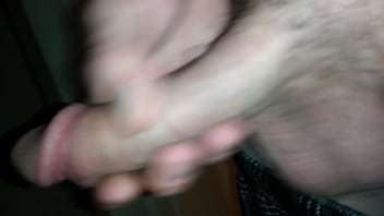 Preview 3 of Big Natural Asian Tit Teen - Eric Johnson masaging girthy soft dick