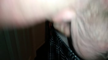 Preview 4 of Big Natural Asian Tit Teen - Eric Johnson masaging girthy soft dick