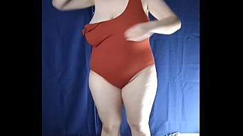 Preview 2 of Romantik Srx - One piece swimsuit TRY ON uncensored
