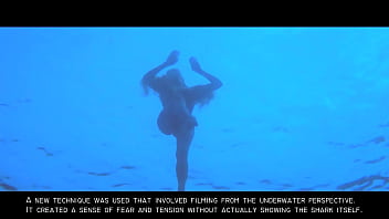 Preview 2 of Subny Leone Fouk - Jaws: Sexy Nude Blonde Skinny Dipping Girl (Shark POV)